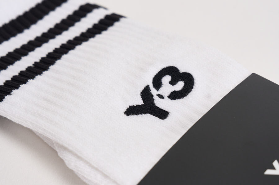 Calzini uomo bianchi a coste KS1458 WHITE Y-3 