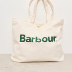 Borsa unisex tote ecru e verde UBA0733 GN71 BARBOUR 