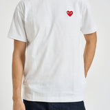 T-shirt uomo bianca con cuore rosso AXT108 WHITE COMME DES GARCON PLAY 