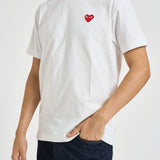 T-shirt uomo bianca con cuore rosso AXT108 WHITE COMME DES GARCON PLAY 