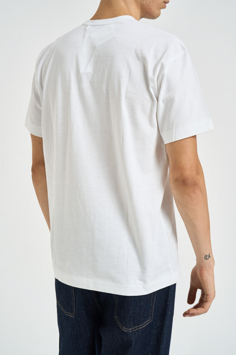 T-shirt uomo bianca con cuore rosso AXT108 WHITE COMME DES GARCON PLAY 