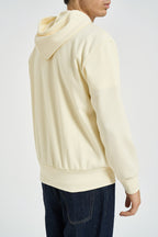 Felpa uomo con cappuccio e zip avorio AXT172 IVORY COMME DES GARCON PLAY 