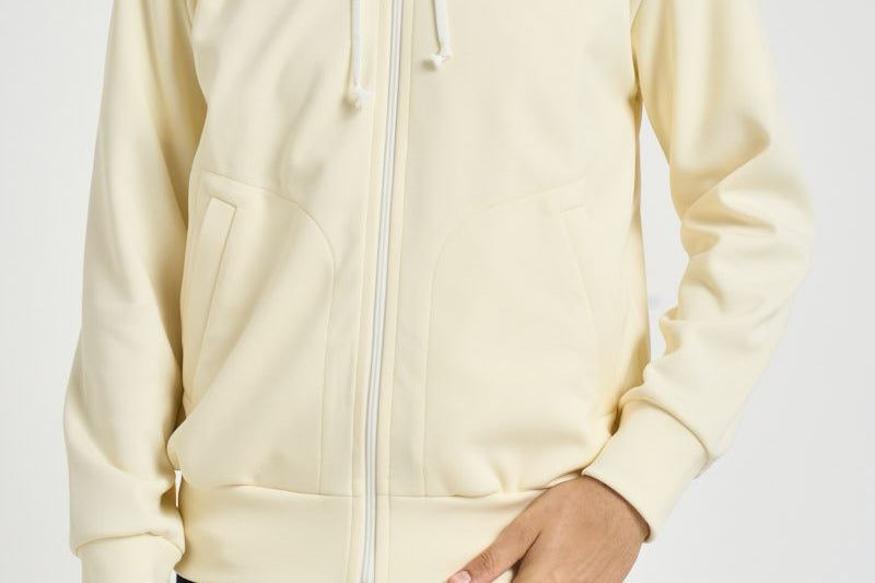 Felpa uomo con cappuccio e zip avorio AXT172 IVORY COMME DES GARCON PLAY 
