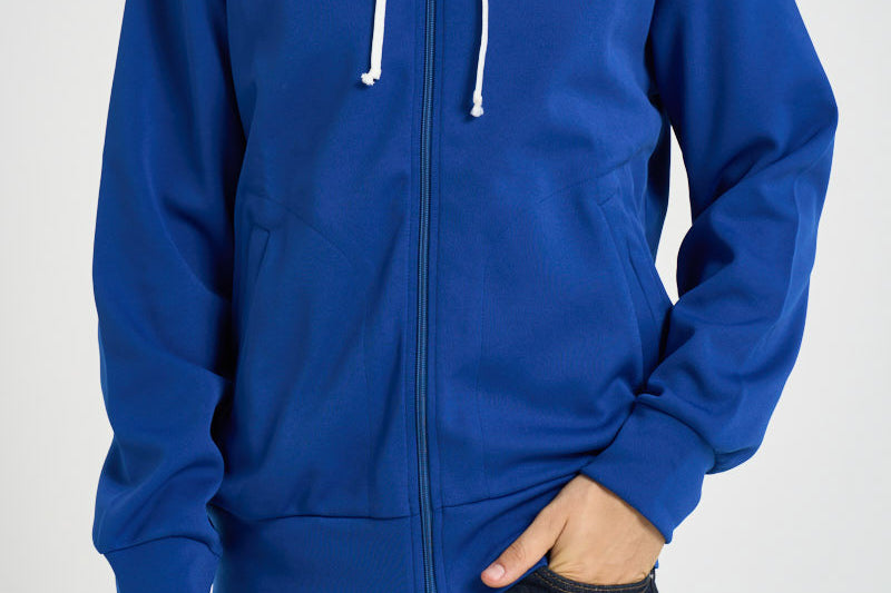 Felpa uomo con cappuccio e zip blu AXT172 NAVY COMME DES GARCON PLAY 