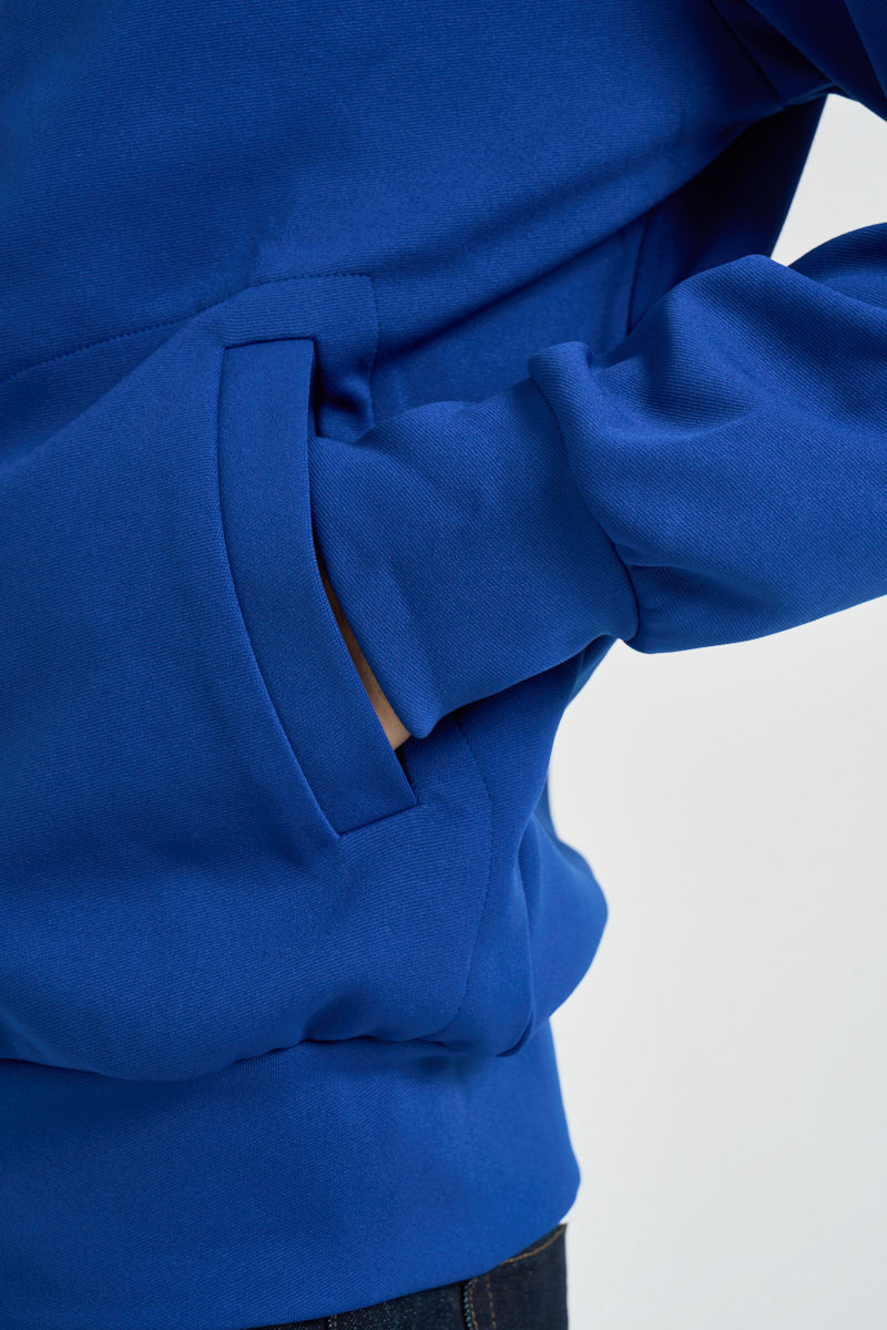 Felpa uomo con cappuccio e zip blu AXT172 NAVY COMME DES GARCON PLAY 