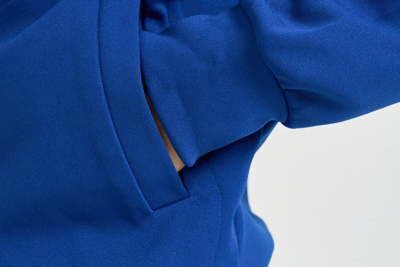 Felpa uomo con cappuccio e zip blu AXT172 NAVY COMME DES GARCON PLAY 