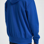 Felpa uomo con cappuccio e zip blu AXT172 NAVY COMME DES GARCON PLAY 