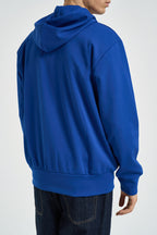 Felpa uomo con cappuccio e zip blu AXT172 NAVY COMME DES GARCON PLAY 