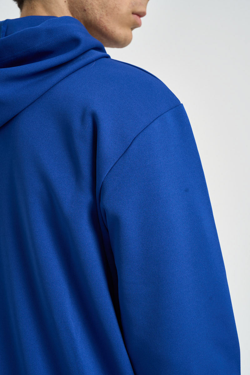 Felpa uomo con cappuccio e zip blu AXT172 NAVY COMME DES GARCON PLAY 