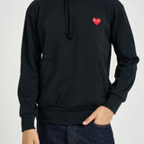 Felpa uomo con cappuccio nera AXT174 BLACK COMME DES GARCON PLAY 