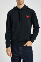 Felpa uomo con cappuccio nera AXT174 BLACK COMME DES GARCON PLAY 