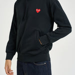 Felpa uomo con cappuccio nera AXT174 BLACK COMME DES GARCON PLAY 