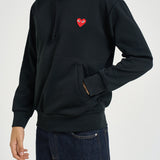 Felpa uomo con cappuccio nera AXT174 BLACK COMME DES GARCON PLAY 
