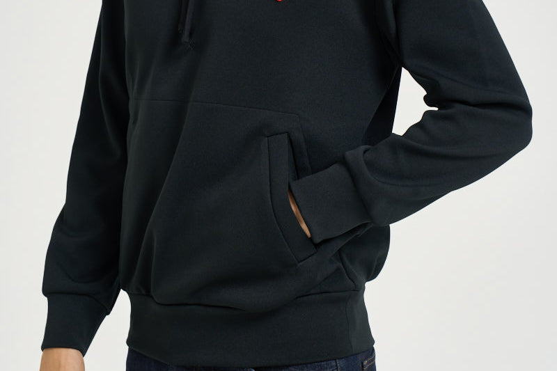 Felpa uomo con cappuccio nera AXT174 BLACK COMME DES GARCON PLAY 
