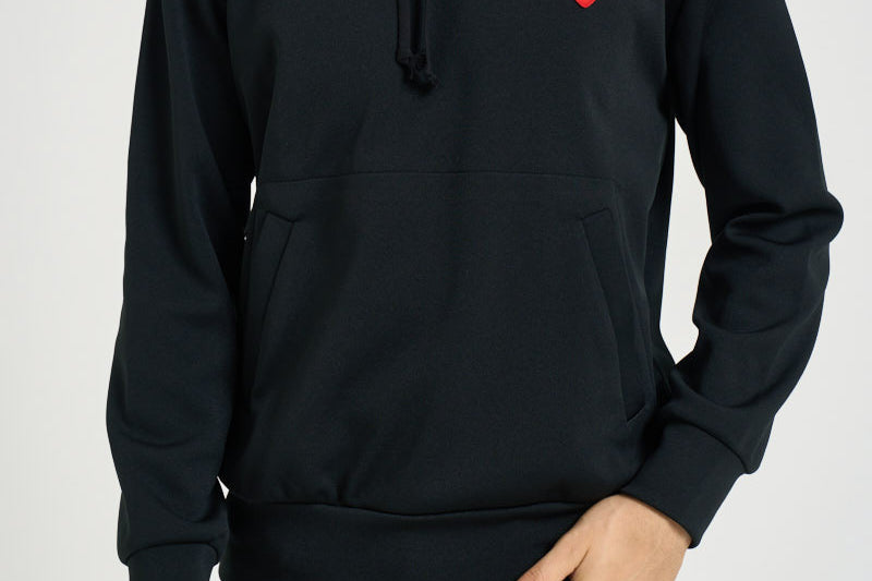Felpa uomo con cappuccio nera AXT174 BLACK COMME DES GARCON PLAY 