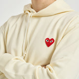 Felpa uomo con cappuccio avorio AXT174 IVORY COMME DES GARCON PLAY 