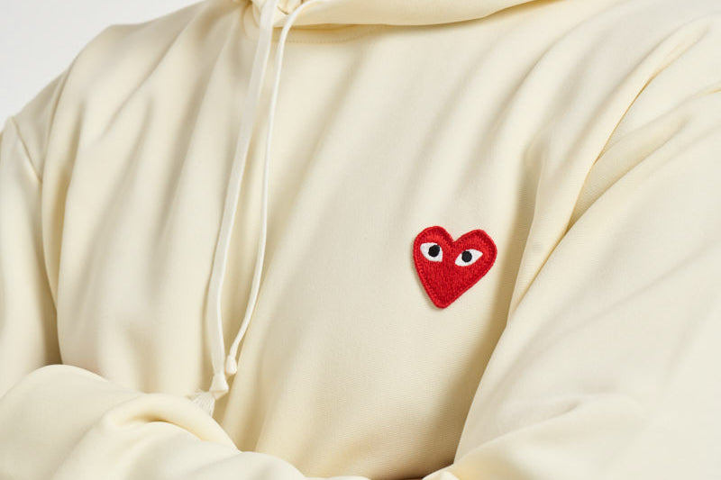 Felpa uomo con cappuccio avorio AXT174 IVORY COMME DES GARCON PLAY 