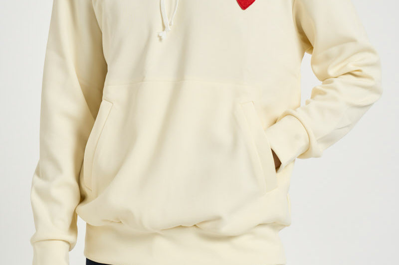 Felpa uomo con cappuccio avorio AXT174 IVORY COMME DES GARCON PLAY 