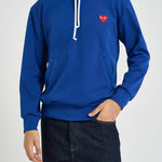 Felpa uomo con cappuccio blu AXT174 NAVY COMME DES GARCON PLAY 