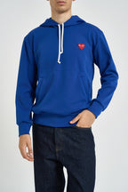 Felpa uomo con cappuccio blu AXT174 NAVY COMME DES GARCON PLAY 