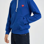Felpa uomo con cappuccio blu AXT174 NAVY COMME DES GARCON PLAY 