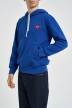 Felpa uomo con cappuccio blu AXT174 NAVY COMME DES GARCON PLAY 