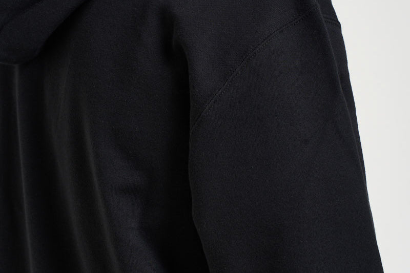 Felpa uomo con cappuccio e zip nera AXT294 BLACK COMME DES GARCON PLAY 