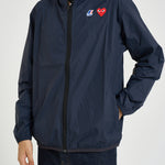 Impermeabile K-Way uomo con cappuccio blu navy AZJ501 NAVY COMME DES GARCON PLAY 