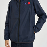 Impermeabile K-Way uomo con cappuccio blu navy AZJ501 NAVY COMME DES GARCON PLAY 