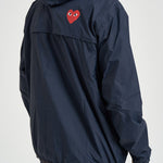 Impermeabile K-Way uomo con cappuccio blu navy AZJ501 NAVY COMME DES GARCON PLAY 