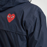 Impermeabile K-Way uomo con cappuccio blu navy AZJ501 NAVY COMME DES GARCON PLAY 