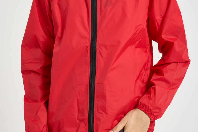 Impermeabile K-Way uomo con cappuccio rosso AZJ501 RED COMME DES GARCON PLAY 