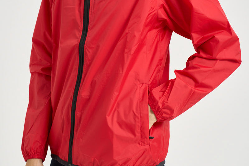 Impermeabile K-Way uomo con cappuccio rosso AZJ501 RED COMME DES GARCON PLAY 