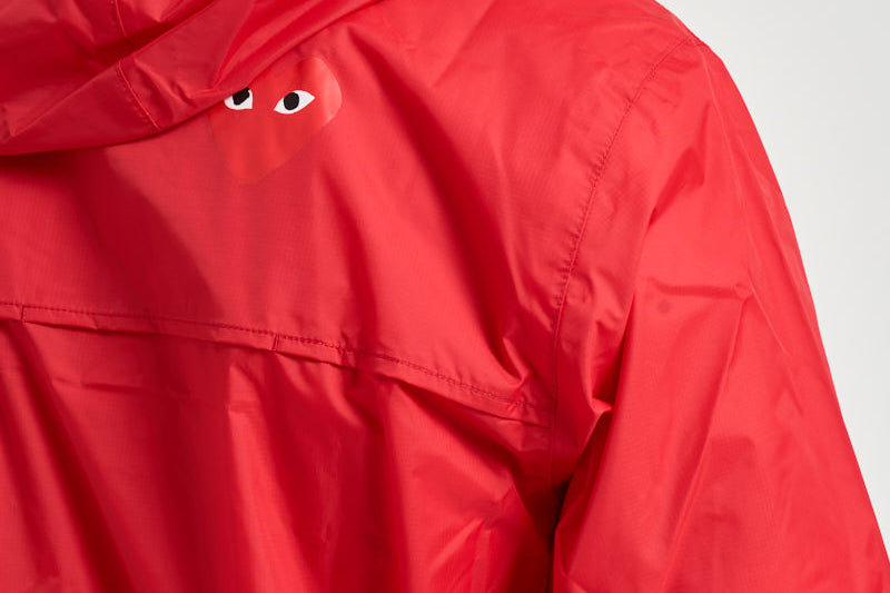 Impermeabile K-Way uomo con cappuccio rosso AZJ501 RED COMME DES GARCON PLAY 