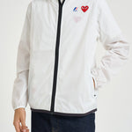 Impermeabile K-Way uomo con cappuccio bianco AZJ501 WHITE COMME DES GARCON PLAY 