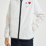 Impermeabile K-Way uomo con cappuccio bianco AZJ501 WHITE COMME DES GARCON PLAY 