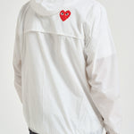 Impermeabile K-Way uomo con cappuccio bianco AZJ501 WHITE COMME DES GARCON PLAY 