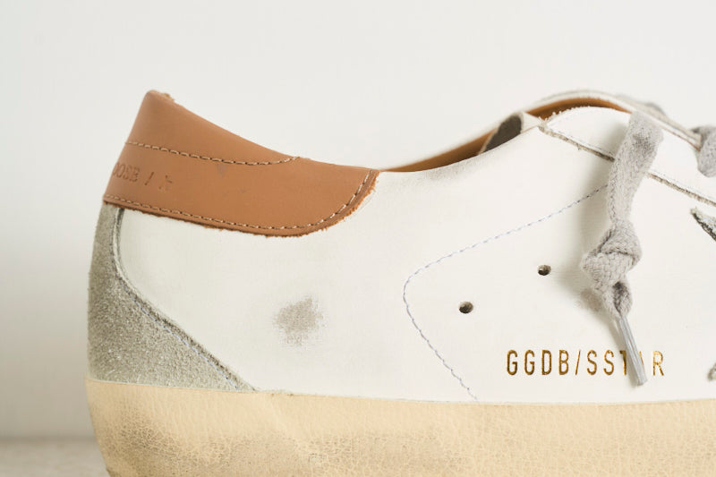 Sneakers uomo bianco e cammello GMF00102 F00218210803 GOLDEN GOOSE 