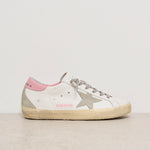 Sneakers donna Super-Star bianche e rosa GWF00102 F00256910914 GOLDEN GOOSE 