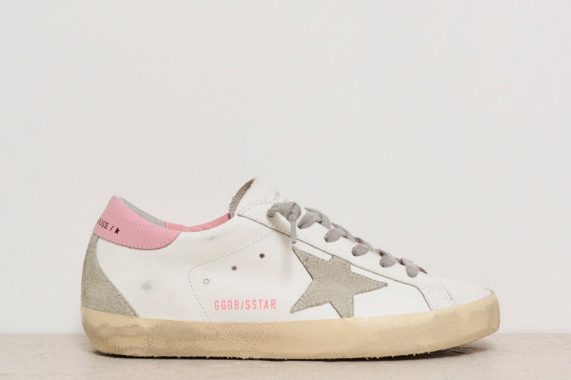 Sneakers donna Super-Star bianche e rosa GWF00102 F00256910914 GOLDEN GOOSE 
