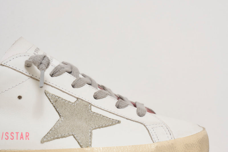 Sneakers donna Super-Star bianche e rosa GWF00102 F00256910914 GOLDEN GOOSE 