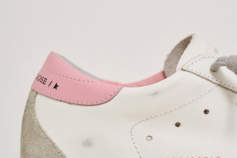 Sneakers donna Super-Star bianche e rosa GWF00102 F00256910914 GOLDEN GOOSE 