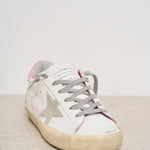 Sneakers donna Super-Star bianche e rosa GWF00102 F00256910914 GOLDEN GOOSE 