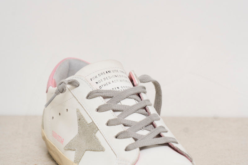 Sneakers donna Super-Star bianche e rosa GWF00102 F00256910914 GOLDEN GOOSE 