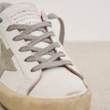 Sneakers donna Super-Star bianche e rosa GWF00102 F00256910914 GOLDEN GOOSE 