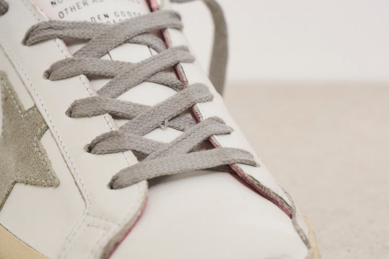 Sneakers donna Super-Star bianche e rosa GWF00102 F00256910914 GOLDEN GOOSE 