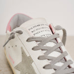 Sneakers donna Super-Star bianche e rosa GWF00102 F00256910914 GOLDEN GOOSE 