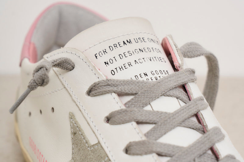 Sneakers donna Super-Star bianche e rosa GWF00102 F00256910914 GOLDEN GOOSE 