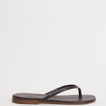 Sandalo donna infradito in pelle nera 10165 MORO ACCADEMIE TESSILI 