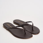 Sandalo donna infradito in pelle nera 10165 MORO ACCADEMIE TESSILI 